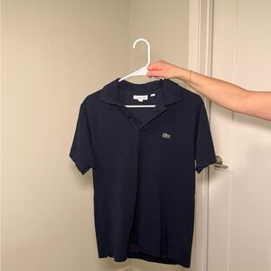 Lacoste Dark Blue Polo with Green Logo